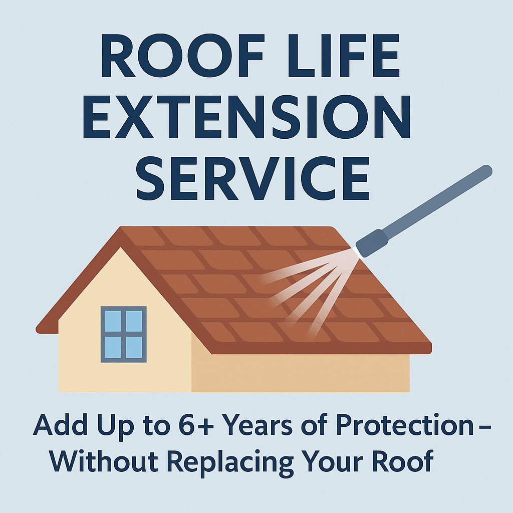 Roof life extension treatment graphic