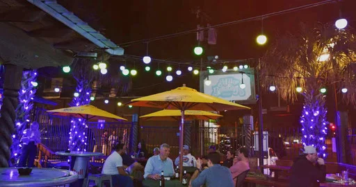JellyFish patio lighting over a commercial patio