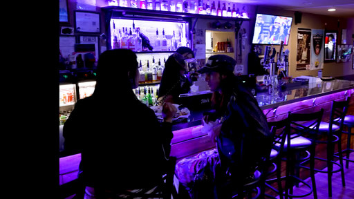 JellyFish Saber Series accent lighting along a bar
