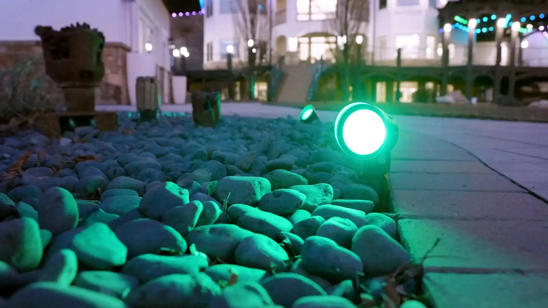 JellyFish landscape spotlights lighting trees at night